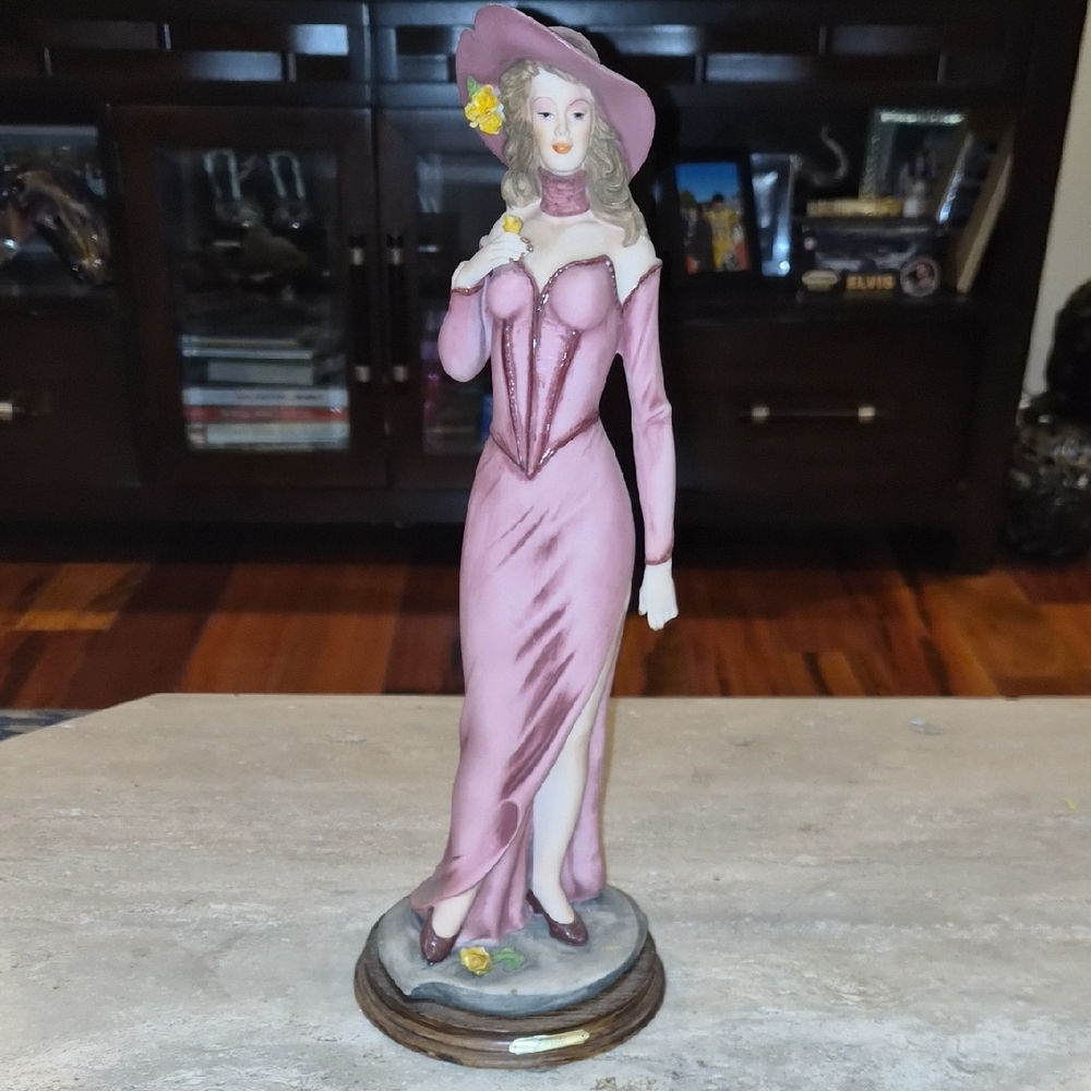 Elegant Pink Lady Figurine